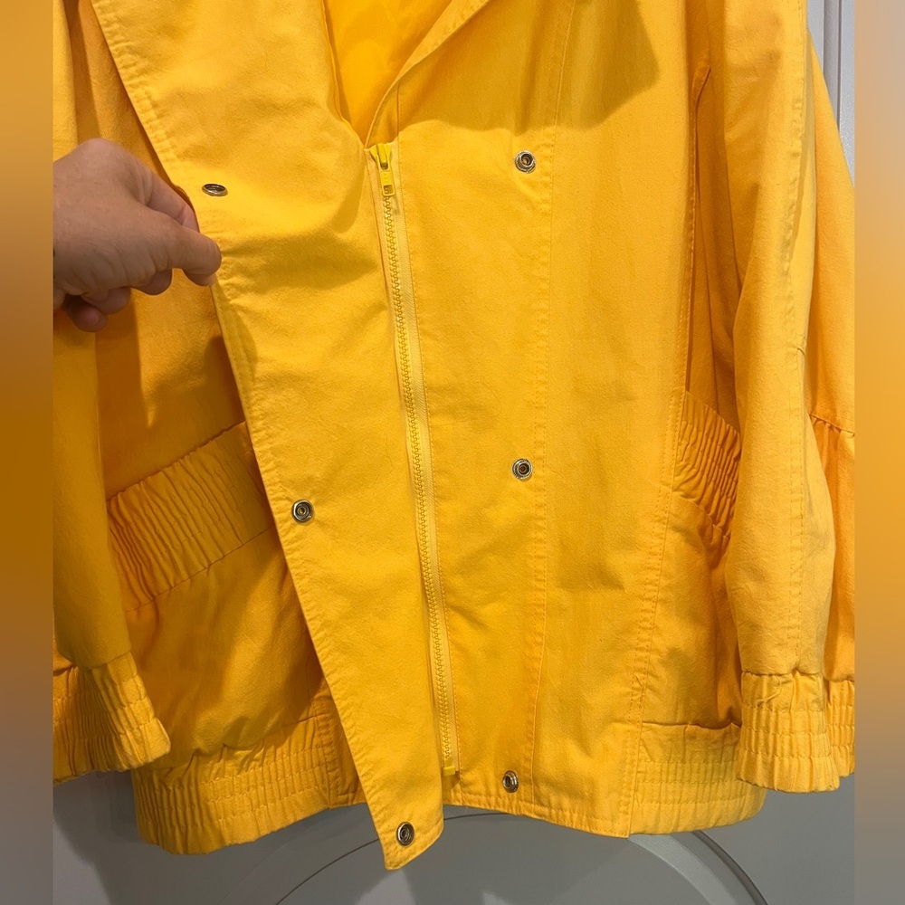 Vintage Bright Yellow oversized dolman sleeve Jacket. Totally 80s!! Amazing!! - Picture 6 of 13